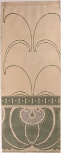 Fasau tapéta tervezés, kb. 1900, gyártó: Tapetenfabrik Engelhard, Mannheim,